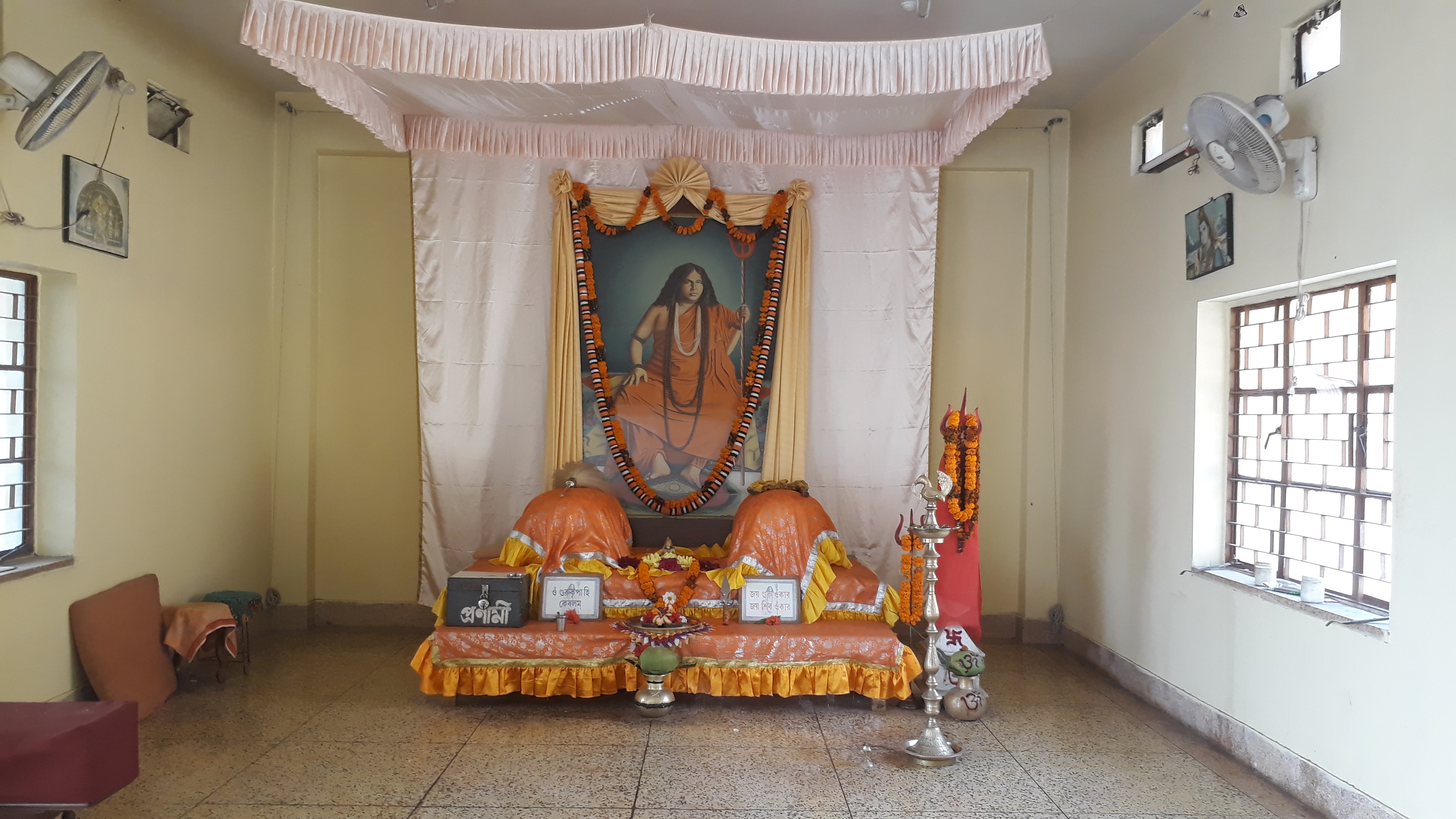 Altar of Sri Sri Guruji Maharaj in Prayer Hall